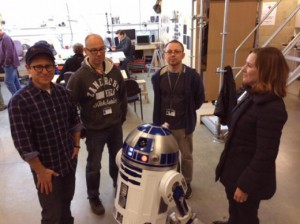 After meeting me, J.J. was inspired to cast this little droid in his next film.