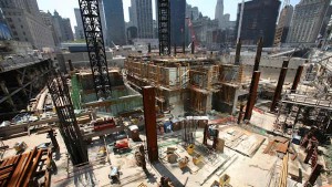 Building the foundation of the new tower.